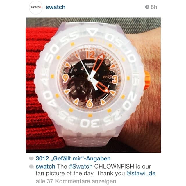 Swatch fan picture of the day! Yeah! Thank you Swatch.