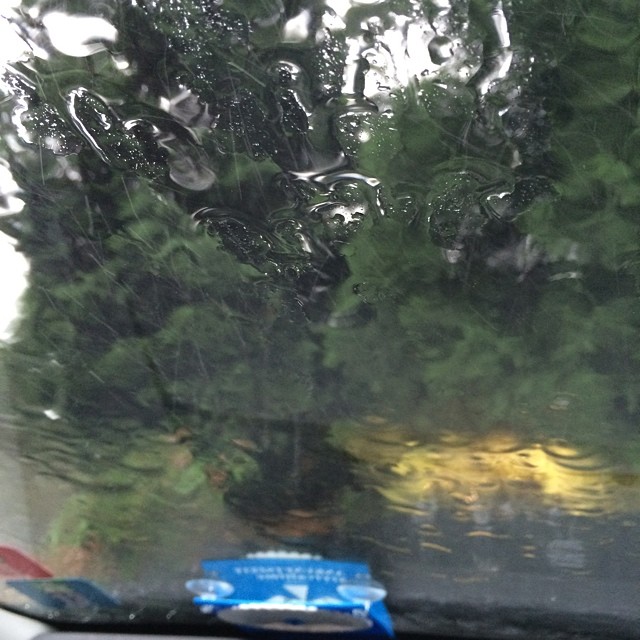 Carwash in the rain