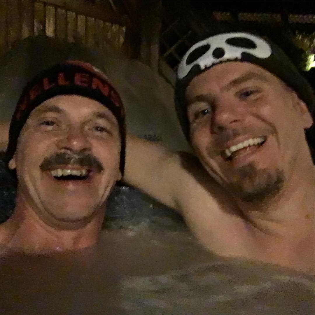 Hot tub time after a adventure and exploring day in Iceland