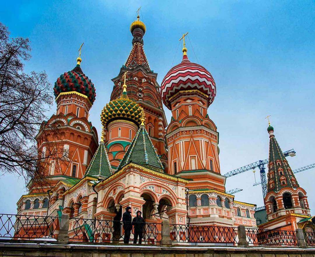 Saint Basil's Cathedral moscow from the west side