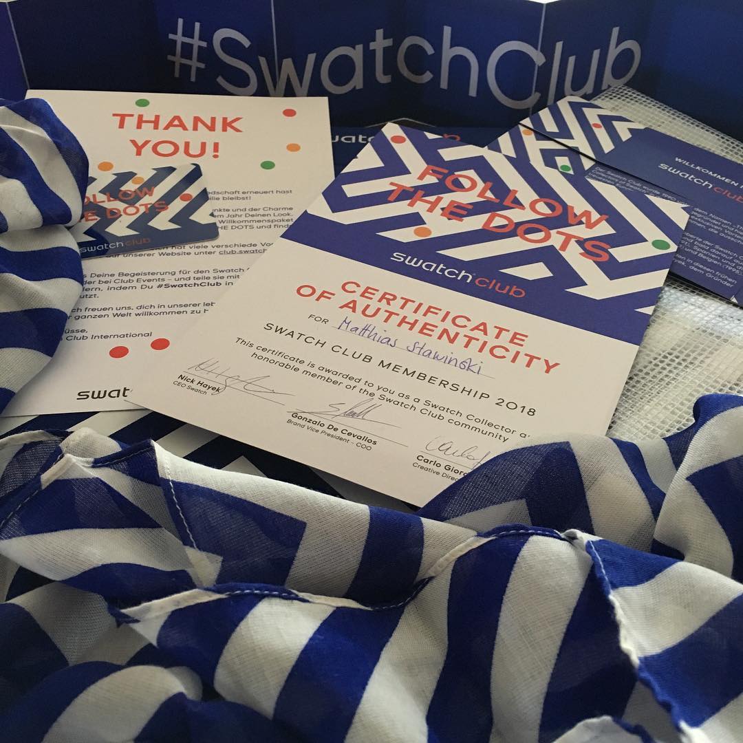 Thank you Swatch Club!