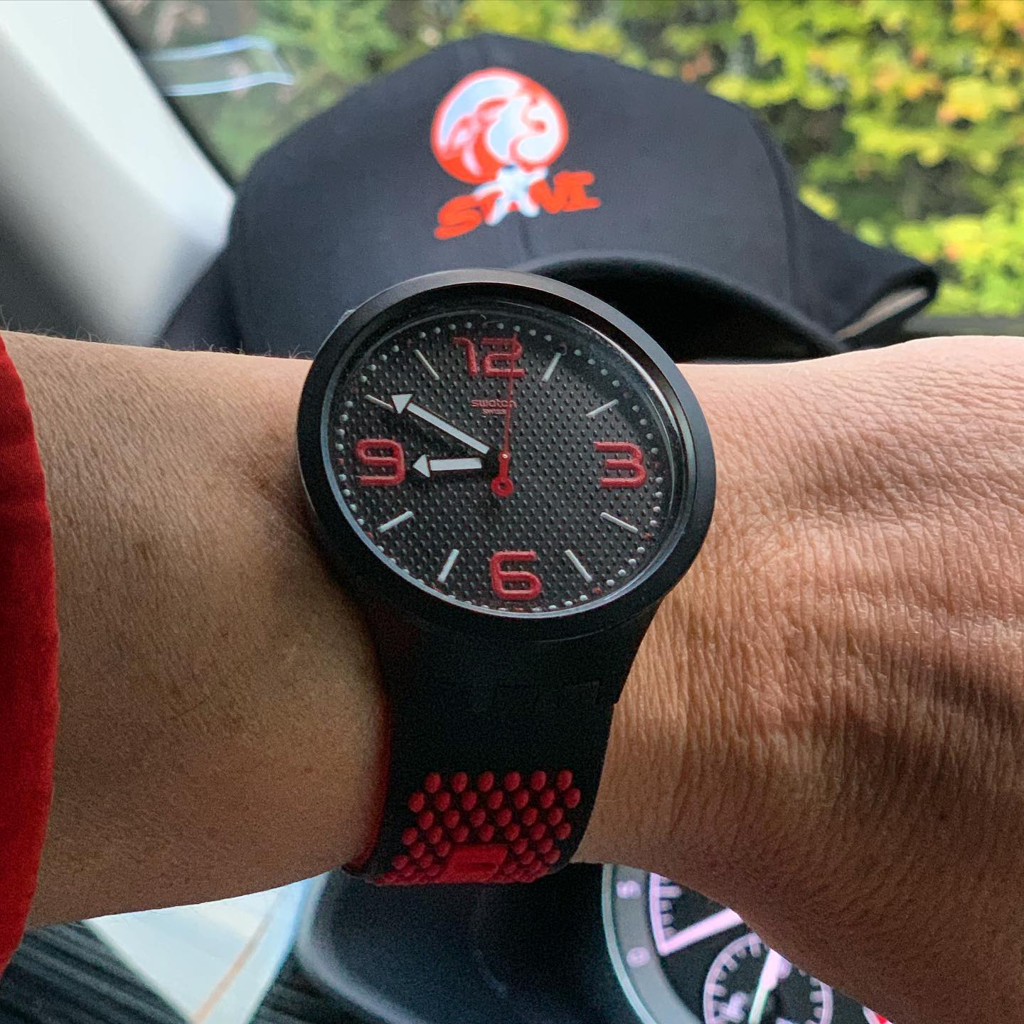 My Swatch Big Bold Blood for this day.
